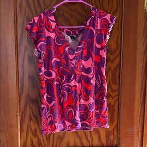 H&M Vibrant Red and Purple Women's Top